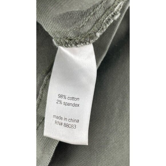 SO Juniors' Button Down Belted Constructed Dress Stretch Khaki Green Sz XXL Boho - Picture 5 of 11